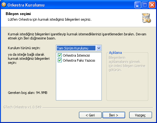 Orkestra Kurulum