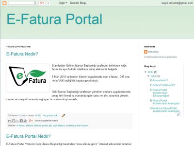 E-Fatura Portal http://efatura-portal.blogspot.com.tr