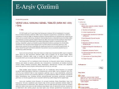 E-Arşiv Çözümü http://earsiv-cozumu.blogspot.com.tr/